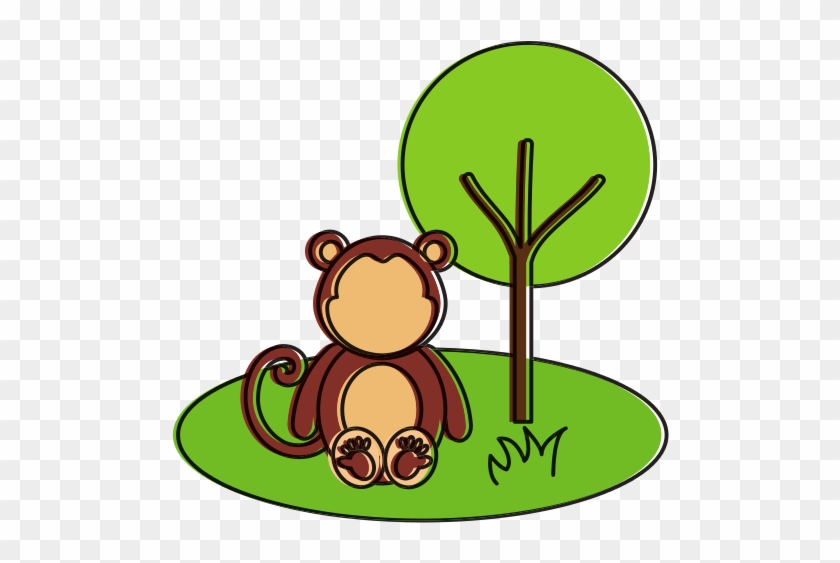 Cute And Tender Monkey In The Jungle Character - Cute And Tender Monkey In The Jungle Character #1569757