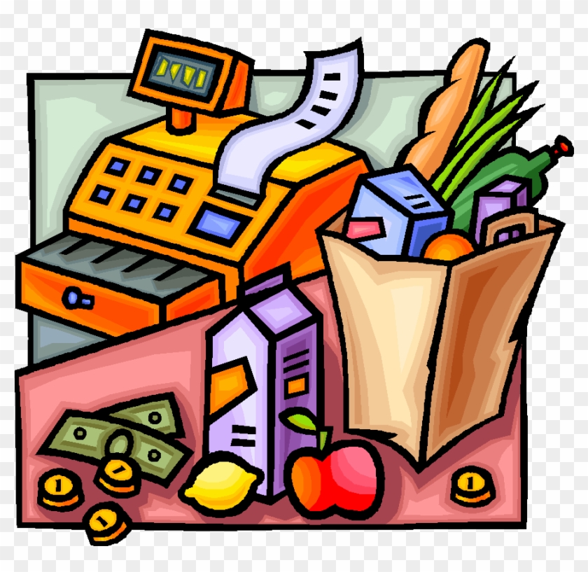 Grocery Clipart Cash Register - Grocery Clipart Cash Register #1569907