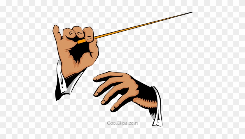 Hands Conducting Royalty Free Vector Clip Art Illustration - Hands Conducting Royalty Free Vector Clip Art Illustration #1569971