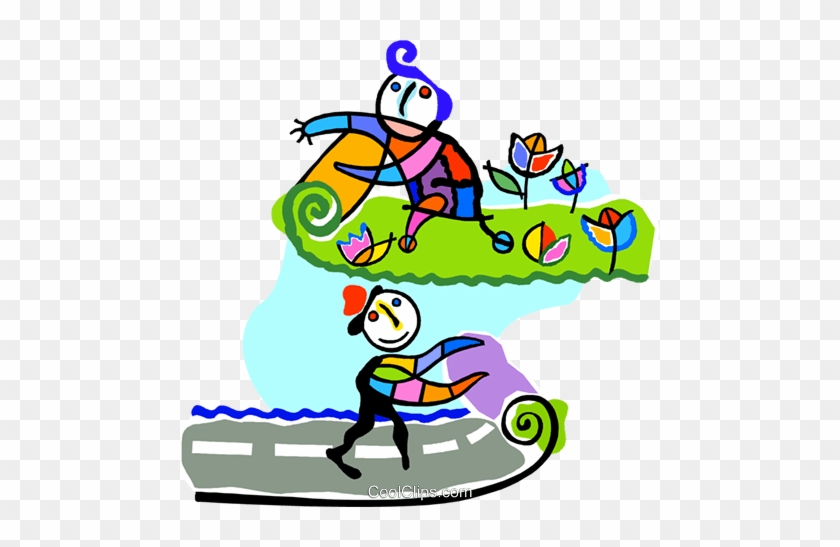 Pavement And Grass Royalty Free Vector Clip Art Illustration - Pavement And Grass Royalty Free Vector Clip Art Illustration #1570131