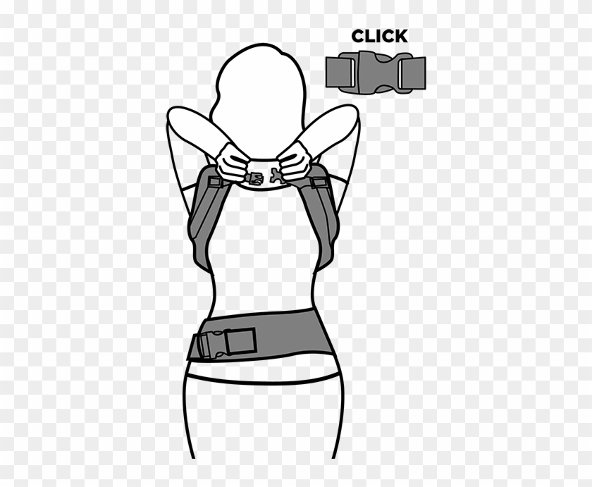 Now Reach Behind Your Neck To Clip The Chest Belt Piece - Now Reach Behind Your Neck To Clip The Chest Belt Piece #1570394
