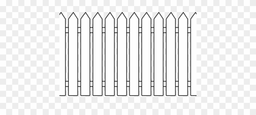 Fence Clipart Old White Pencil And In Color Fence - Fence Clipart Old White Pencil And In Color Fence #1570736