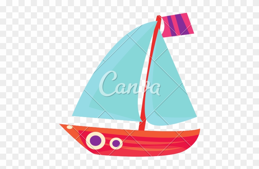 Sailing Toy Boat With Blue Sails Icons Canva Png Transparent - Sailing Toy Boat With Blue Sails Icons Canva Png Transparent #1571408