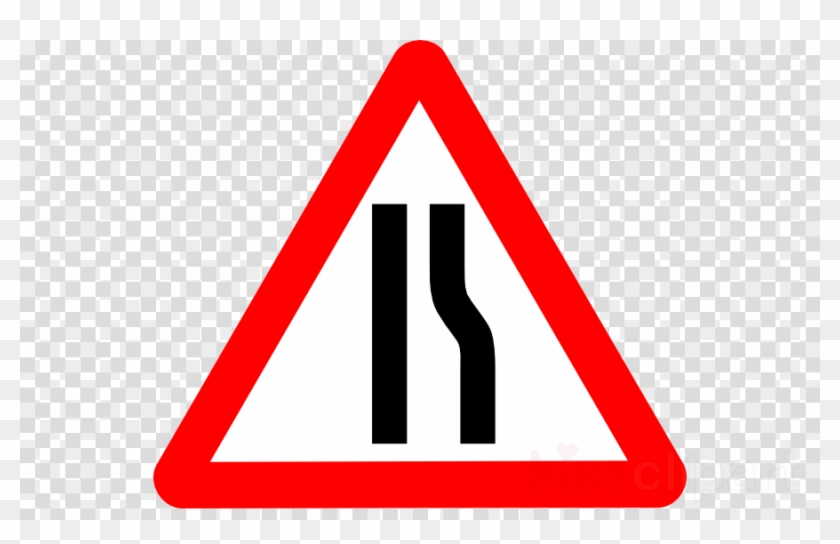 Download Narrow Road Ahead Sign Clipart Traffic Sign - Download Narrow Road Ahead Sign Clipart Traffic Sign #1572329