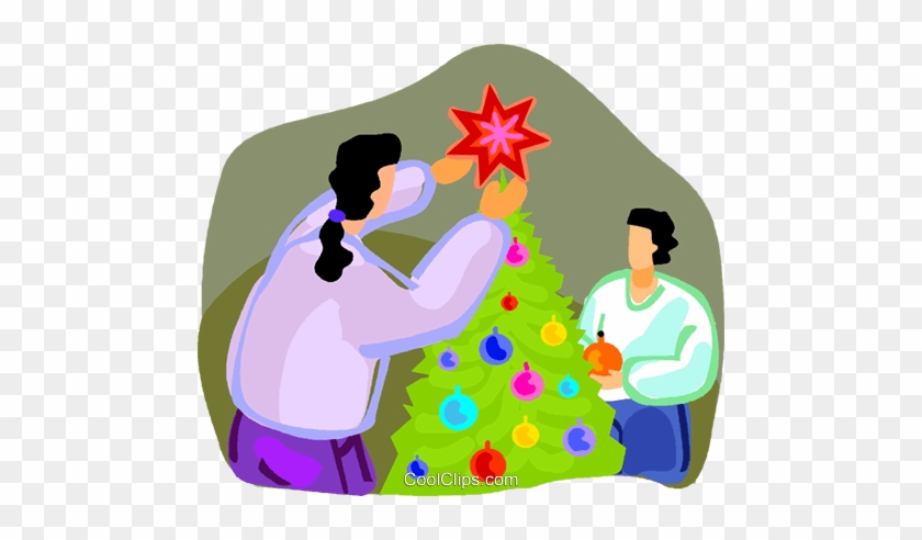 Kids Decorating The Christmas Tree Royalty Free Vector - Kids Decorating The Christmas Tree Royalty Free Vector #1572368