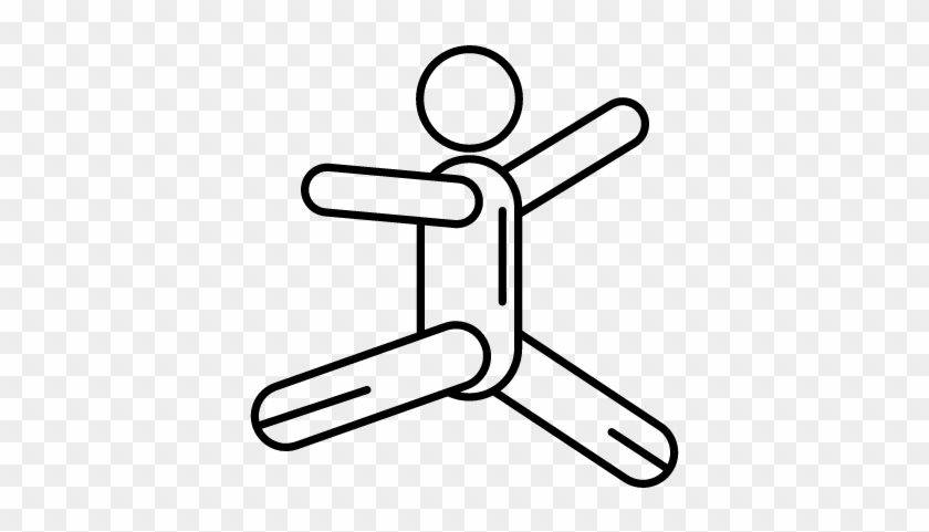 Stick Man Jumping Vector - Stick Man Jumping Vector #1572881