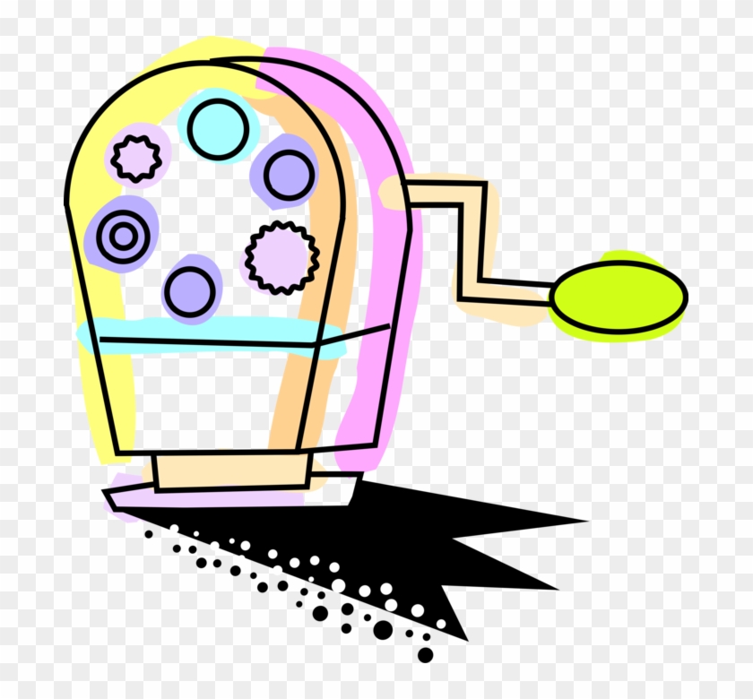 Vector Illustration Of Writing Instrument Pencil Sharpener - Vector Illustration Of Writing Instrument Pencil Sharpener #1573132