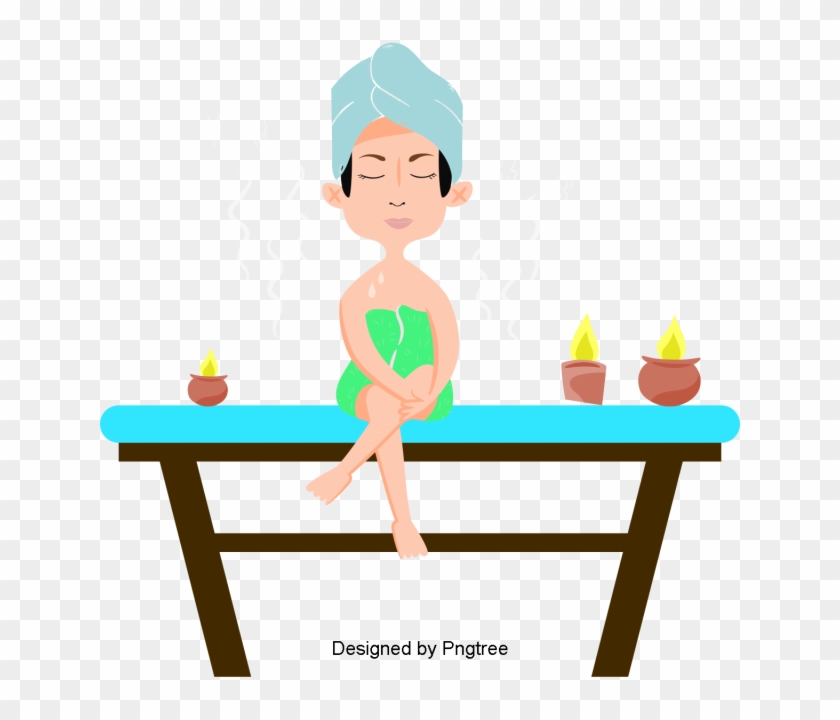 Simple Cartoon Female Spa Nursing Design, Simple, Female, - Simple Cartoon Female Spa Nursing Design, Simple, Female, #1573346
