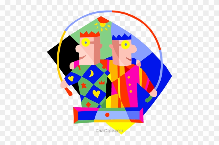 Two Men Skipping Rope Royalty Free Vector Clip Art - Two Men Skipping Rope Royalty Free Vector Clip Art #1573448