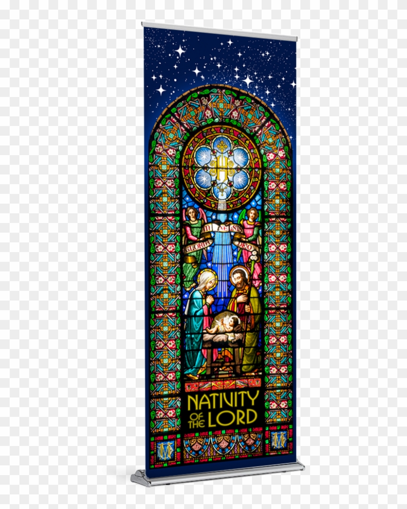Christmas Stained Glass Banner - Christmas Stained Glass Banner #1573463