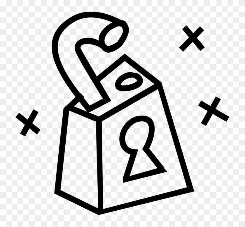 Vector Illustration Of Padlock Lock Mechanical Security - Vector Illustration Of Padlock Lock Mechanical Security #1573644