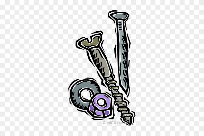 Nuts And Bolts Royalty Free Vector Clip Art Illustration - Nuts And Bolts Royalty Free Vector Clip Art Illustration #1573918