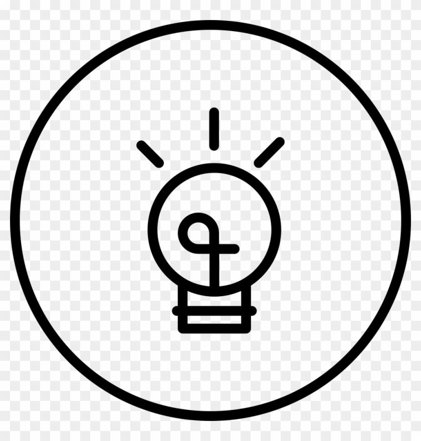 Light Bulb Of Rounded Shape Inside A Circle Comments - Light Bulb Of Rounded Shape Inside A Circle Comments #1574329