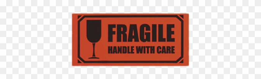 Download Orange Fragile Handle With Care Sign Transparent - Download Orange Fragile Handle With Care Sign Transparent #1574543