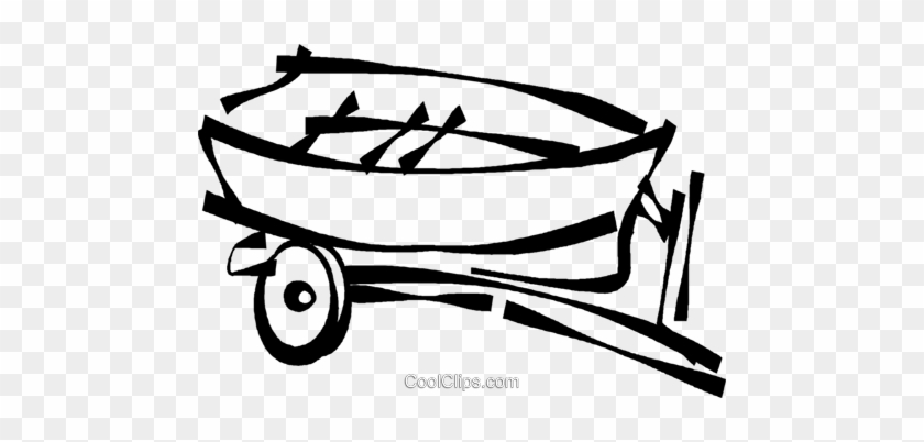 Fishing Boat On A Trailer Royalty Free Vector Clip - Fishing Boat On A Trailer Royalty Free Vector Clip #1574562