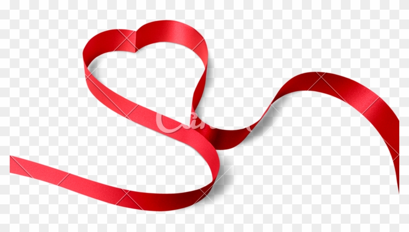 Heart-shaped Red Ribbon - Heart-shaped Red Ribbon #1574705