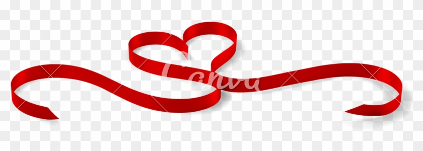Heart Shaped Red Ribbon - Heart Shaped Red Ribbon #1574721