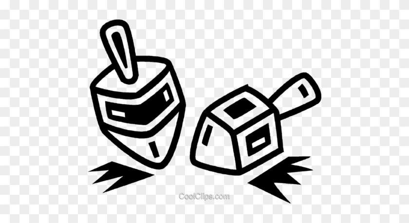 Dreidels Royalty Free Vector Clip Art Illustration - Dreidels Royalty Free Vector Clip Art Illustration #1575453