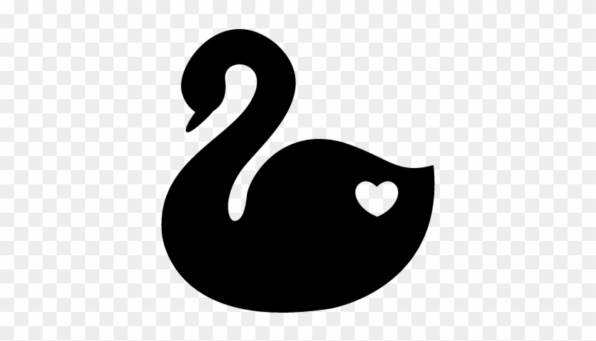 Swan With A Heart Symbol Of Fidelity Vector - Swan With A Heart Symbol Of Fidelity Vector #1576189