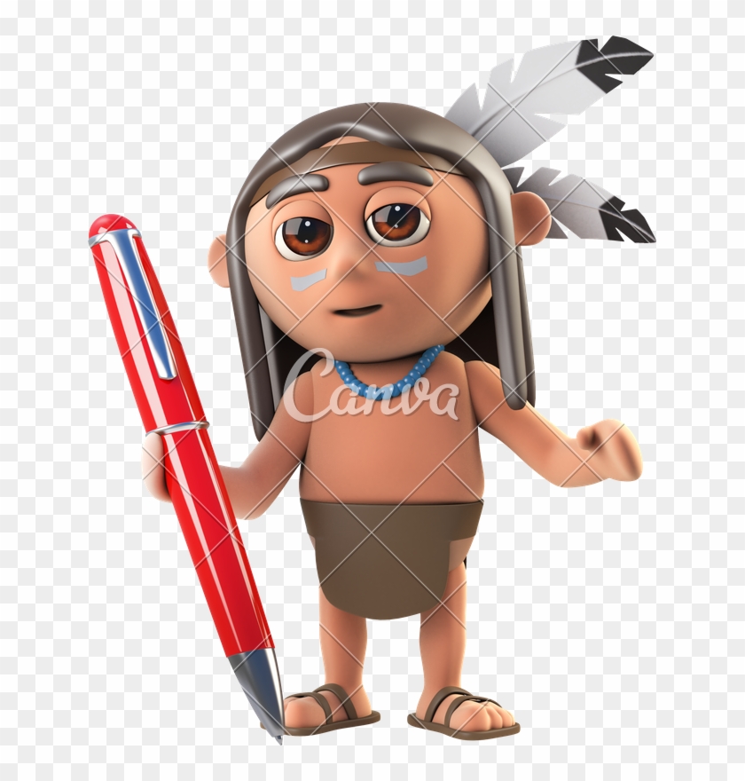 3d Funny Cartoon Native American Indian - 3d Funny Cartoon Native American Indian #1577158