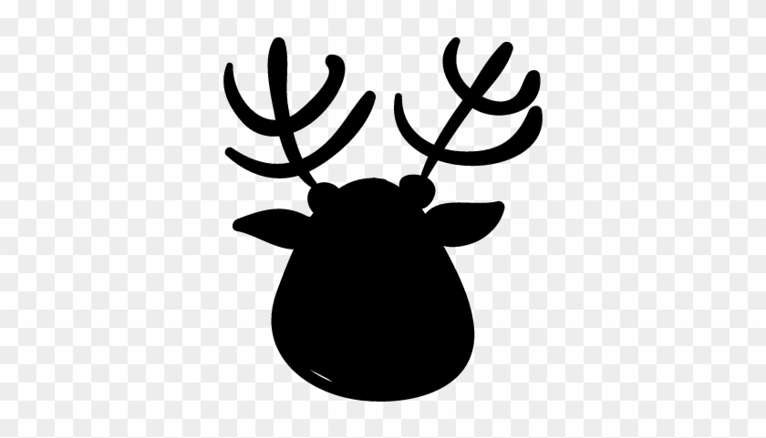 Reindeer Head Vector - Reindeer Head Vector #1577328