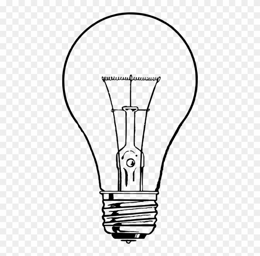 Drawing Incandescent Light Bulb Line Art Lamp - Drawing Incandescent Light Bulb Line Art Lamp #1577420