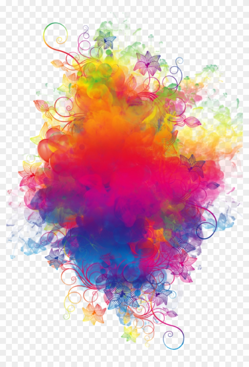 Boom Smoke Colorful Watercolor Rainbow Flowers Colorspl - Boom Smoke Colorful Watercolor Rainbow Flowers Colorspl #1577683