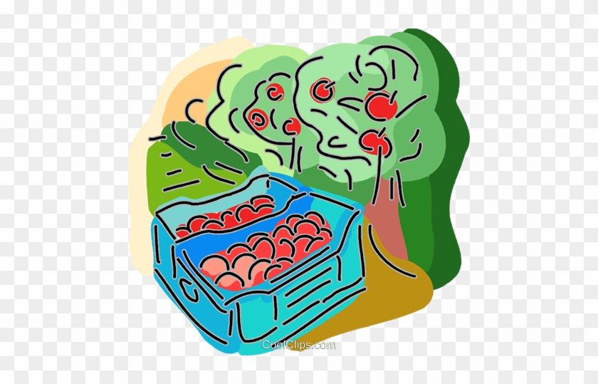 Apple Orchard Royalty Free Vector Clip Art Illustration - Apple Orchard Royalty Free Vector Clip Art Illustration #1577706