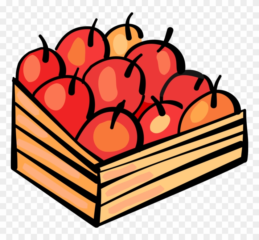 Vector Illustration Of Apple Orchard Fruit Harvest - Vector Illustration Of Apple Orchard Fruit Harvest #1577713