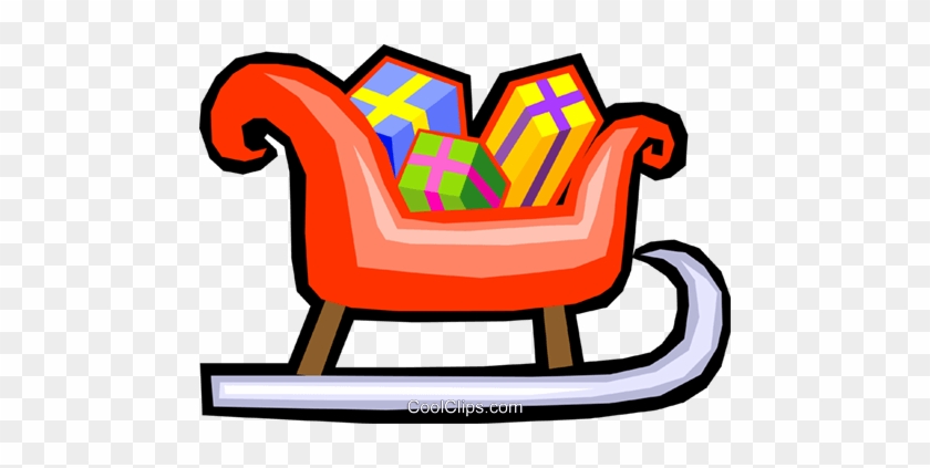 Santa's Sleigh Filled With Presents Royalty Free Vector - Santa's Sleigh Filled With Presents Royalty Free Vector #1577786
