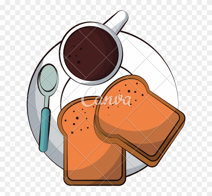 Bread Slices And Coffee Vector Icon Illustration - Bread Slices And Coffee Vector Icon Illustration #1577927