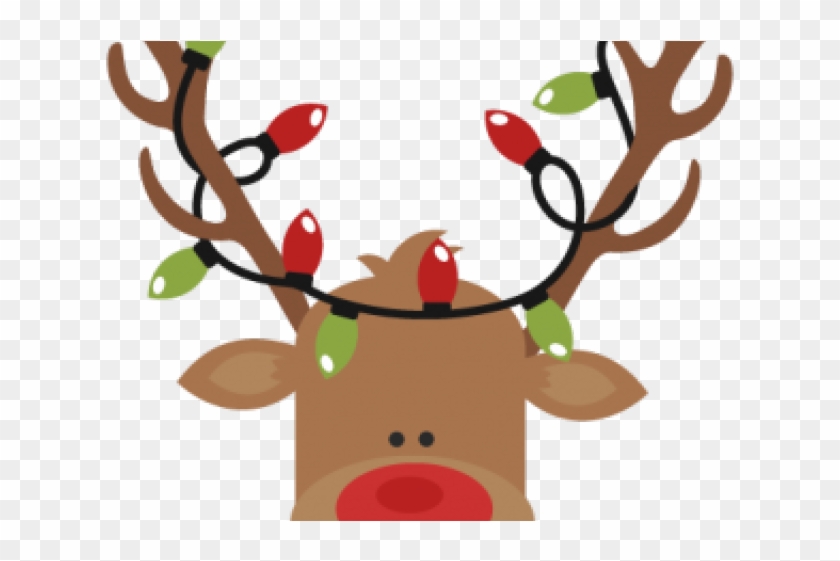 Christmas Lights Clipart Rudolph - Christmas Lights Clipart Rudolph #1578134