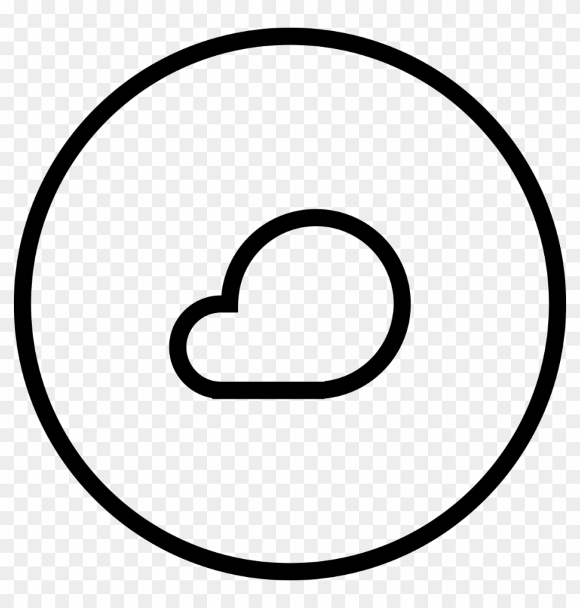 Cloud Shape In Outlined Circular Button Comments - Cloud Shape In Outlined Circular Button Comments #1578231