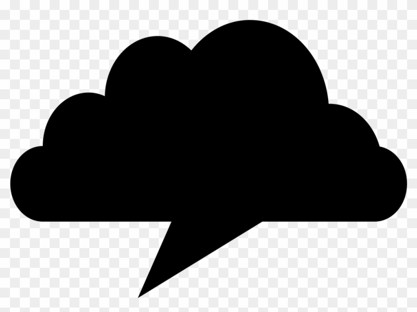 Cloud Black Shape Like A Chat Speech Bubble Comments - Cloud Black Shape Like A Chat Speech Bubble Comments #1578244