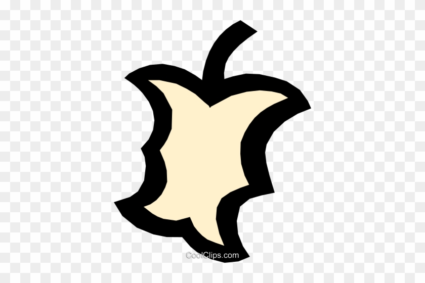 Apple Core Royalty Free Vector Clip Art Illustration - Apple Core Royalty Free Vector Clip Art Illustration #1579211