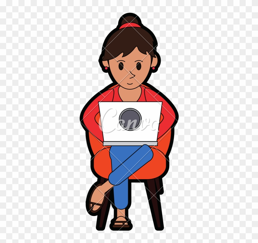 Person Using Laptop Computer Icon Image - Person Using Laptop Computer Icon Image #1579747