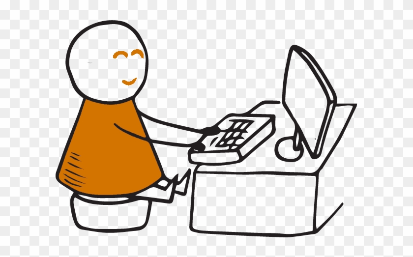 Person Happily Typing On A Computer - Person Happily Typing On A Computer #1579760