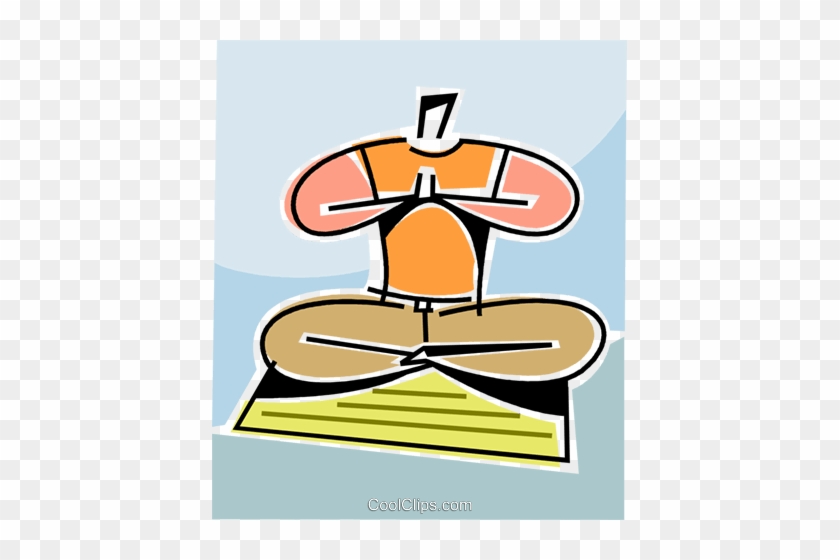 Man Doing Yoga Royalty Free Vector Clip Art Illustration - Man Doing Yoga Royalty Free Vector Clip Art Illustration #1579825