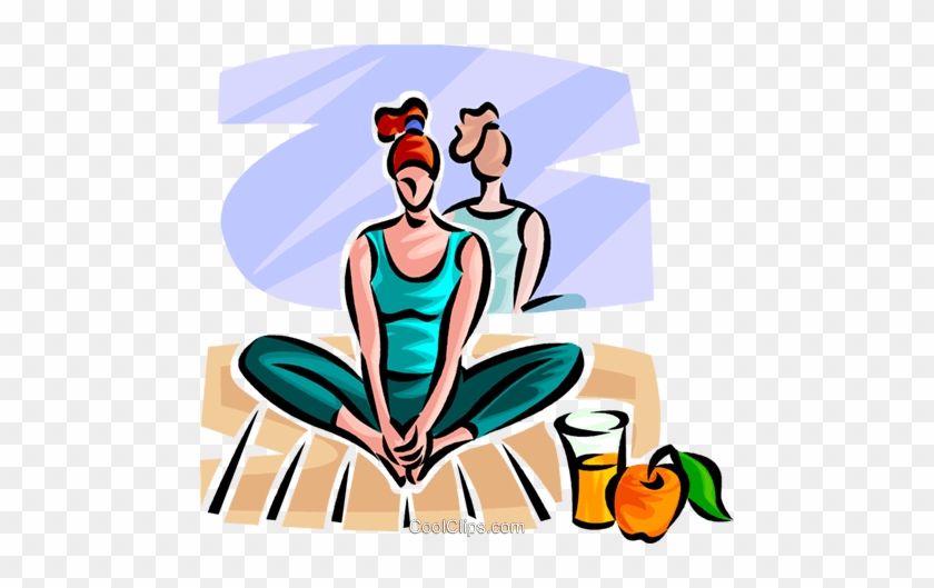 Woman Doing Yoga Royalty Free Vector Clip Art Illustration - Woman Doing Yoga Royalty Free Vector Clip Art Illustration #1579826