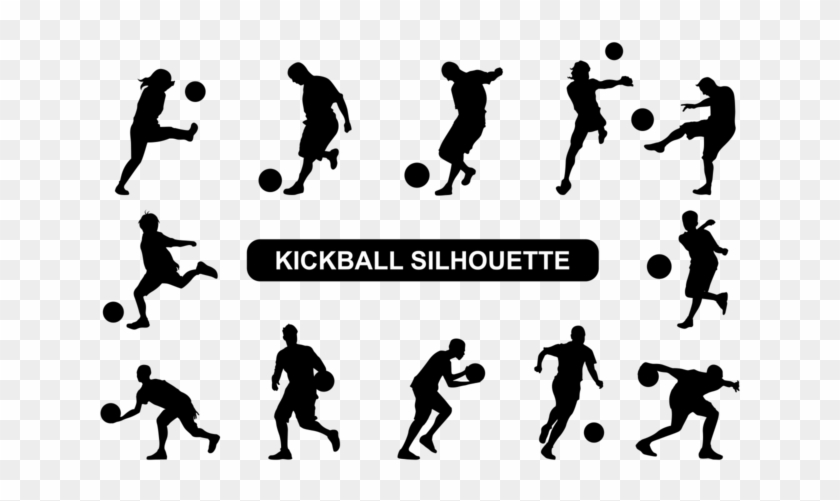 Kickball Players Silhouette Vector Download Free Vector - Kickball Players Silhouette Vector Download Free Vector #1580016