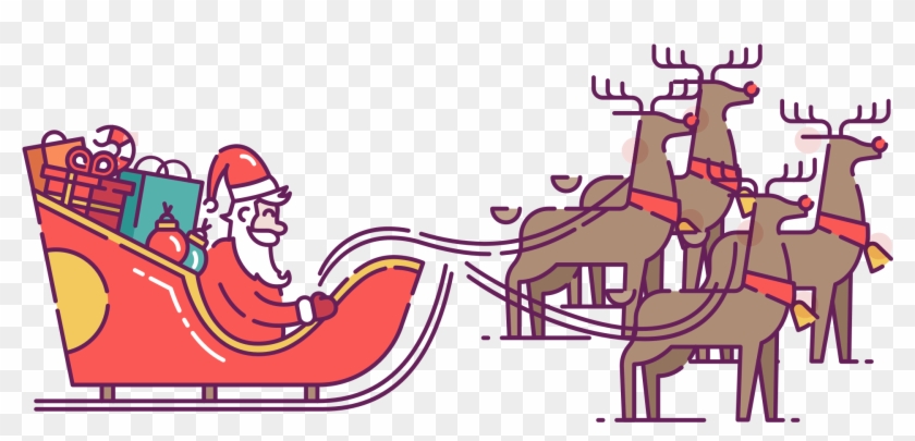 Santa In Pulled By - Santa In Pulled By #1580088