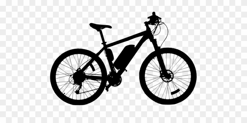 Electric Bicycle Mountain Bike Silhouette Cycling - Electric Bicycle Mountain Bike Silhouette Cycling #1580169