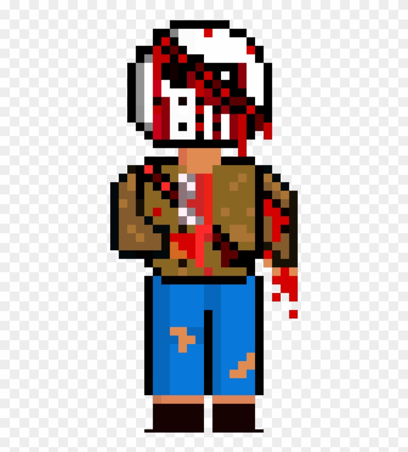 Killer With Hockey Mask Sprite Pixel Art Maker - Killer With Hockey Mask Sprite Pixel Art Maker #1580240