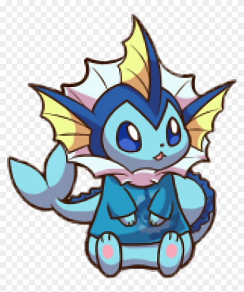 Vaporeon Pokemon Agua Blue Sirena Kawaii - Vaporeon Pokemon Agua Blue Sirena Kawaii #1580313