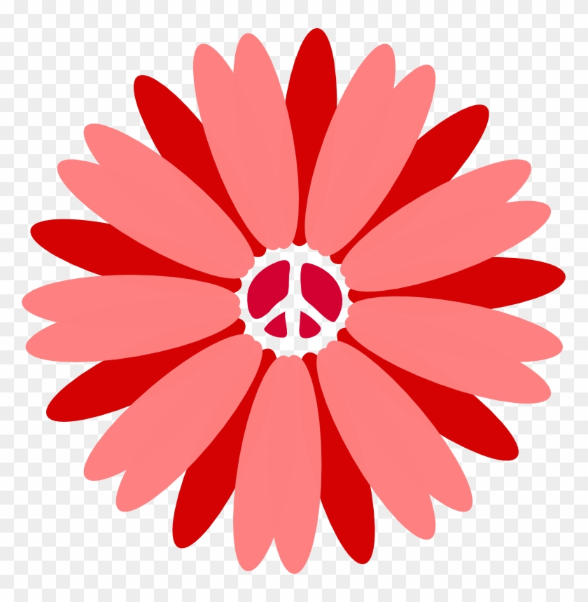 Scalable Vector Graphics Peace Sign Flower 32 Peacesymbol - Red Flower Vector Png #244260