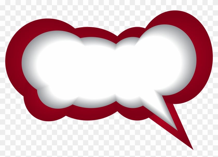 Speech Bubble Red White Png Clip Art Imageu200b Gallery - Transparent Speech Bubble Png #244296