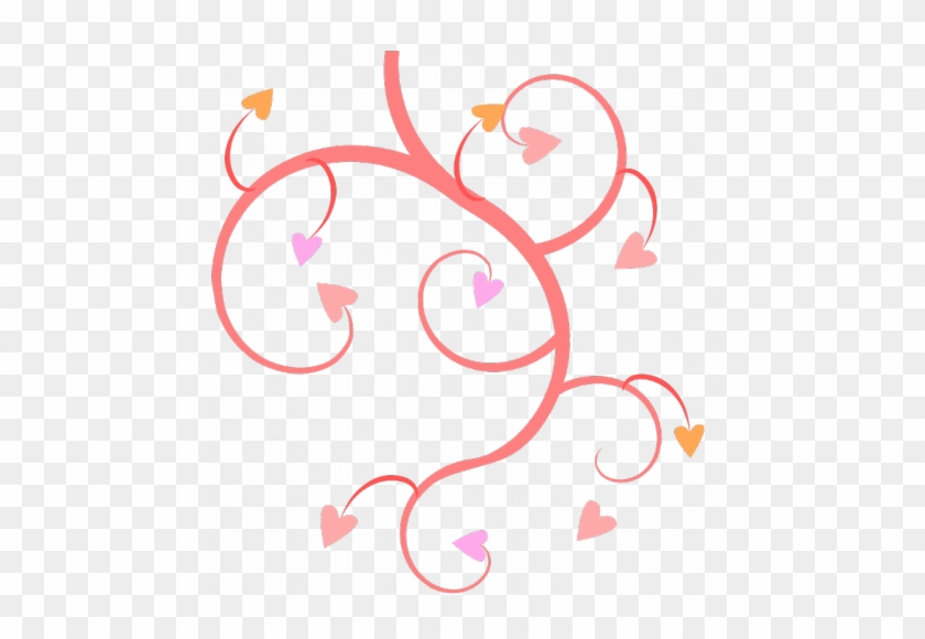 Branche De Dessin Vectoriel De Coeurs - Flower And Heart Png #244401