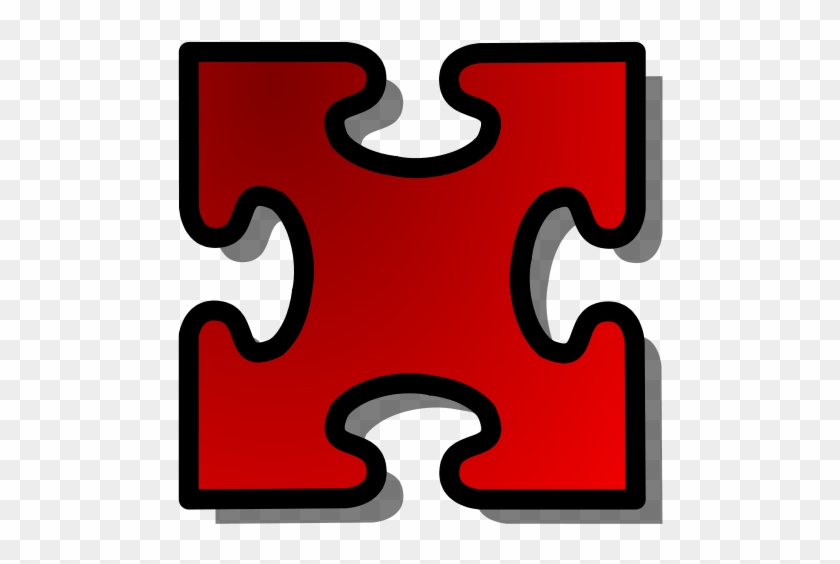 Free Red Jigsaw Piece 03 - Puzzle Pieces Clip Art No Background #244413