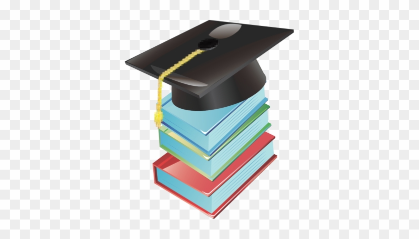Best Of Free Clipart Graduation Cap Graduation Cap - Books With Graduation Hat Clipart Png #244422