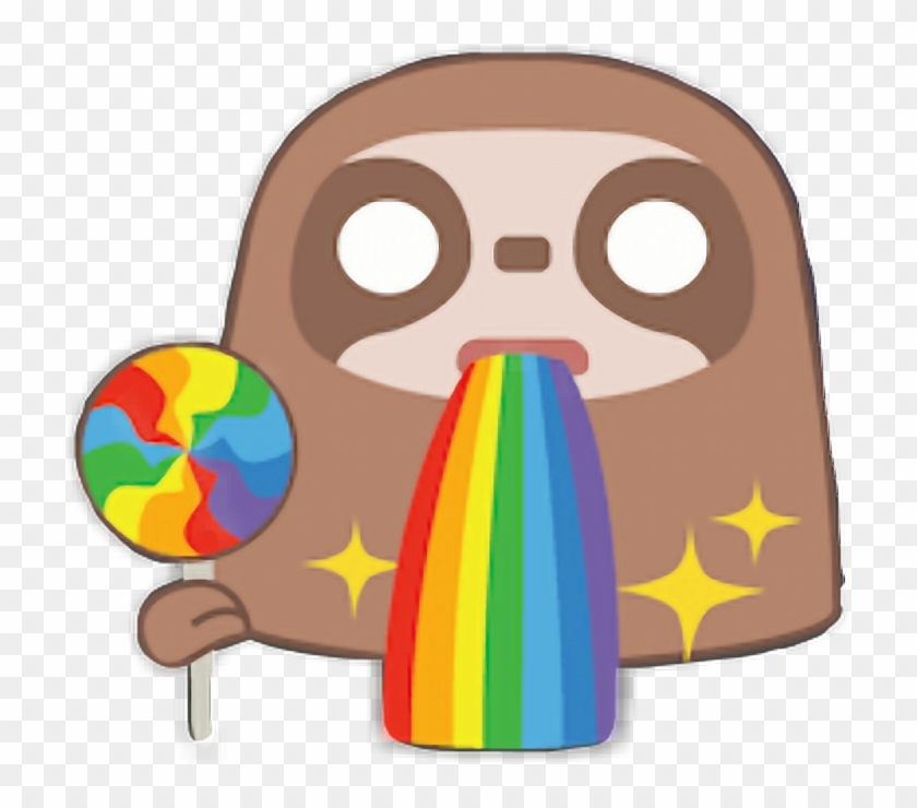 🌈 Sloth Rainbow Cute Adorable Clipart Snapchat Lollypo - Foodie Snapchat #244438